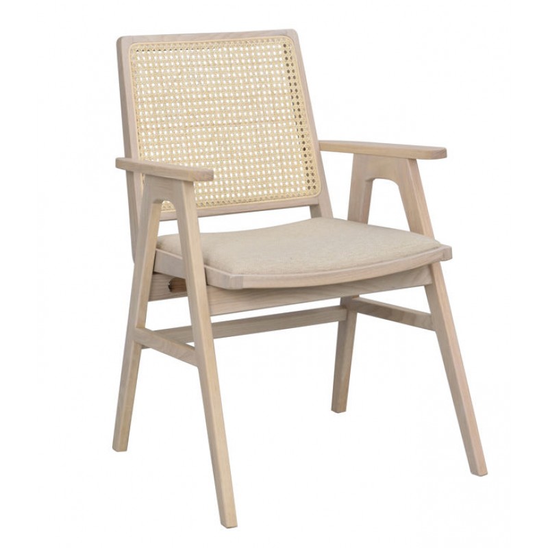 RO Prestwick Arm Chair Whitewash/Beige